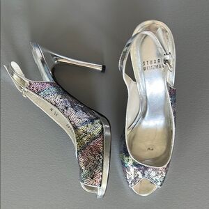 Stuart Weitzman Sequin Heels - 9.5